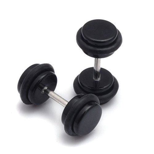 Tanyoyo 8pair 16PCS Acrylic Barbell Stud Earrings Fake Cheater Illusion Plug Earrings4