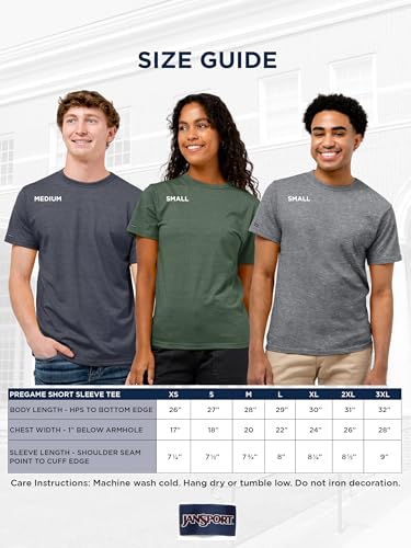 JanSport NCAA Officially Licensed Pregame Short Sleeve T Shirt for Men, Soft & Breathable Triblend Crewneck T Shirt with Graphic Detailing, Everyday University Fan Apparel - image 6