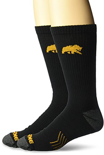Berne Workwear Men's Poly Blend Work Socks, black, Large
