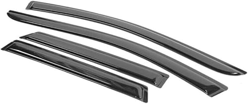 4 unids Sun Rain Guard Visor de ventana delantera trasera izquierda conductor derecho pasajero lado superior cinta en ventana externa estilo delgado