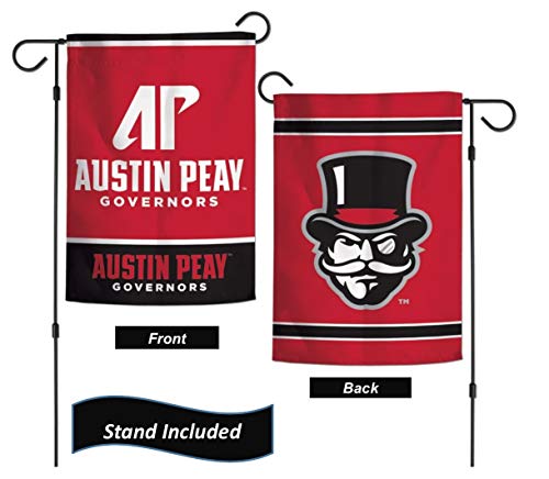 Austin Peay Governors Garden Flag Set With Stand, 12.5 x 18 inch College Flag With Three Piece Steel Yard Flag Stand, Licensed by Wincraft