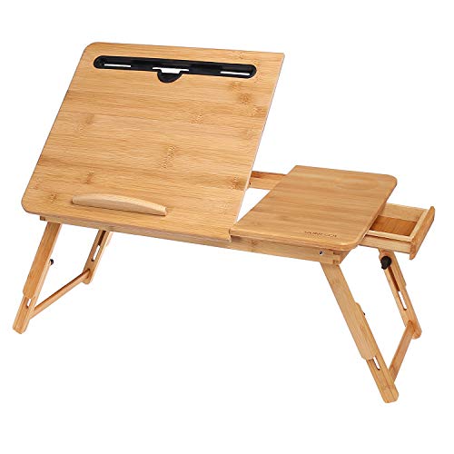 Review Product Laptop Desk for Bed, Laptop Bed Tray Table,Bamboo Computer Lap Desk for Writing Reading Eating,Adjustable Breakfast Serving Bed Tray,Portable Laptop Table W/ Foldable Leg Storage Drawer for Sofa Couch Review Product Laptop Desk for Bed, Laptop Bed Tray Table,Bamboo Computer Lap Desk for Writing Reading Eating,Adjustable Breakfast Serving Bed Tray,Portable Laptop Table W/ Foldable Leg Storage Drawer for Sofa Couch