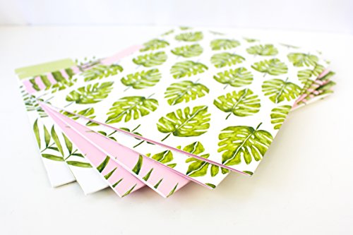 Bloom Daily Planners Decorative File Folders - Set Of Six Letter Size (8.5” X 11”) Organizers, 1/3 Cut Tabs - Assorted Designs - Palm Leaves #TOP7