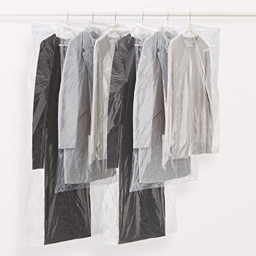 Rayen Moth Proof Cabinet Cover Pack of 6 Transparent Bags for Storing Clothes Anti-Dust, Polyethylene, 65 x 100 cm, 3 and 65 x 150 cm - Image 2