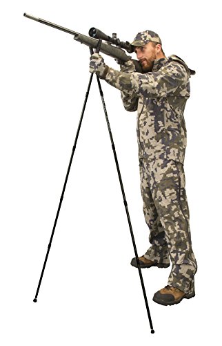 BOG Shooting Sticks Standing Height with 39in of Usable Height, Durable Aluminum Legs, Carbide Spiked Feet and Rubber Covering for Maximum Shooting Stability, Hunting, Long Range Accuracy, and Outdoor