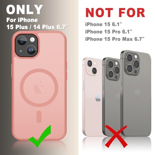 YENAPOON for iPhone 15 Plus/iPhone 14 Plus Case, Magnetic Cover, Pink by YENAPOON - Used condition - Image 8