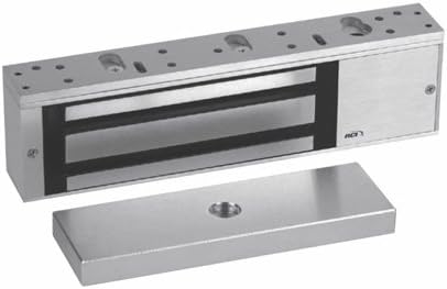 8310-28 MultiMag Brushed Anodized Aluminum Single Electromagnetic Lock, 12/24 VDC (Pack of 1)