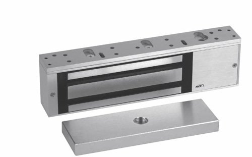 Rutherford Controls 8310-28 MultiMag Brushed Anodized Aluminum Single Electromagnetic Lock, 12/24 VDC (Pack of 1) by Rutherford Controls