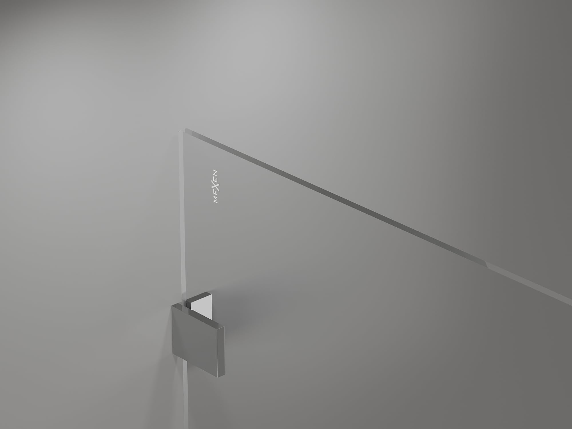 Mexen Lunar Parete Doccia Walk-In Destro 70x200 Trasparente 8mm Cromo