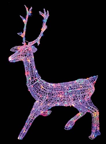 Premier 1.4m Soft Acrylic Stag with 300 Multi-Coloured LEDS