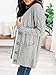 PRETTYGARDEN Women's Open Front Cardigan Sweaters Fall Fashion Button Down Cable Knit Chunky Winter Clothing Outerwear Coats (Grey,Large)