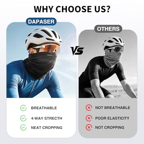 Image of 6 Pack Cooling Neck Gaiter Face Mask for Men Women Breathable Dust UV Protection Multifunctional Reusable Face Cover
