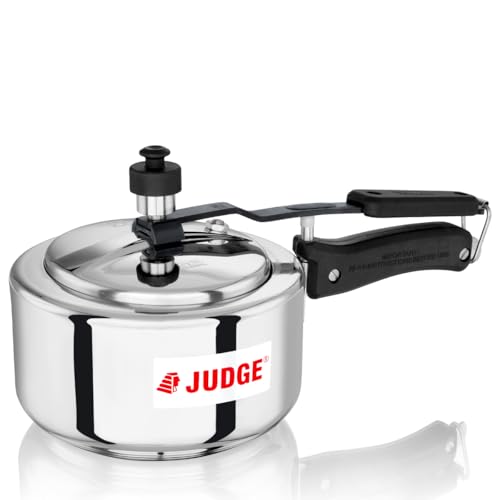 Image of Judge by Prestige 2L Classic Stainless Steel Pressure Cooker (Innerlid)|Sturdy Handles |Gas & Induction Compatible