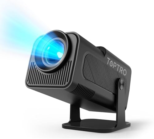 Image of TOPTRO Free Style Projector for Home 4K Support 1080p Native FHD Portable Projector Android 11 YouTube Builtin Apps 5G WiFi Auto Keystone 9500 lumens 3 Watt Speaker 176 inch MAX Screen