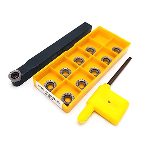 Portaherramientas para torno CNC con 10 fresas de carburo miniatura 1