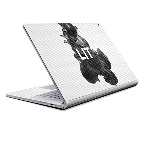 Image of MightySkins Carbon Fiber Skin for Microsoft Surface Book 2 13 inch (2017) - Lit,Protective, Durable Textured Carbon Fiber Finish,Easy to Apply, Remove, and Change Styles,