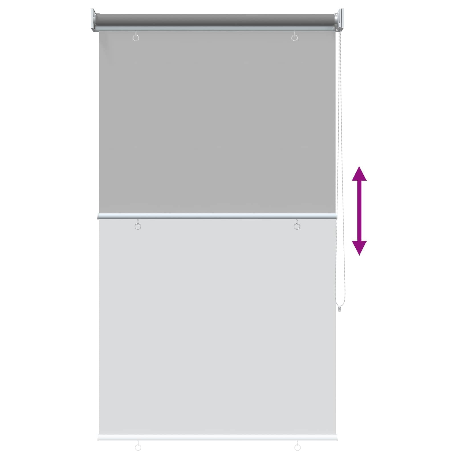 Tenda a rullo grigio chiaro, 80 x 140 cm, protezione solare e | Elegante protezione da sguardi indiscreti e termoregolazione in poliestere per soggiorno o camera da letto con montaggio a