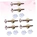 ARTIBETTER 6pcs Toilet Tank Bolt Set with Nuts and Washers Fixing Bolts for Toilet Installation Rubber WC Tool Compatible with Most Sturdy Accessories