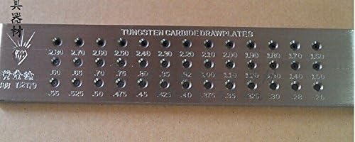 CGOLDENWALL Placa de tiraje del alambre del carburo de tungsteno para la fabricación de la joyería alrededor de 0.010-0.110 in 39 agujeros