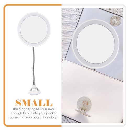 Miroir de maquillage à ventouse 10X compact et blanc pour une routine beauté nomade parfaite