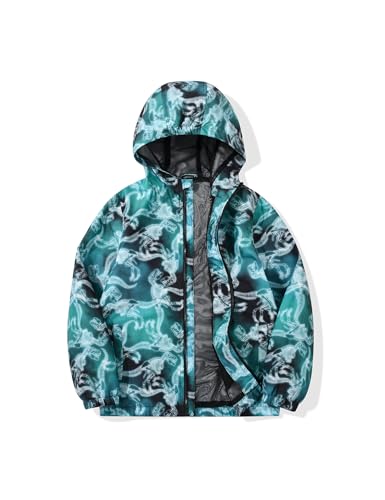 MYJAJAYI Boys Rain Jacket Lightweight Rain Coats for Kids Boy Waterproof Jacket