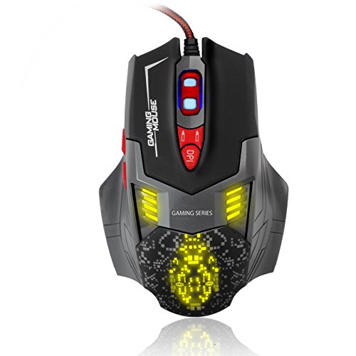 Sumvision® Gaming Mouse Panzer High Precision Programmable LED Gaming Mouse Adjustable DPI, 7 Button, Rapid Fire, Programmable Macros, AVAGO 5050 Optical Sensor