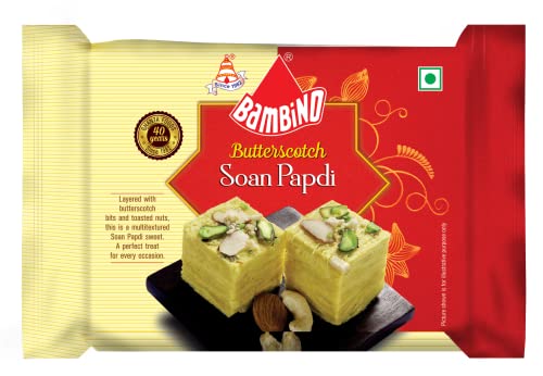 Image of Bambino Soan Papdi Combo Pack of 3 Buttersctoch I Orange I Duet Each 200 Gms