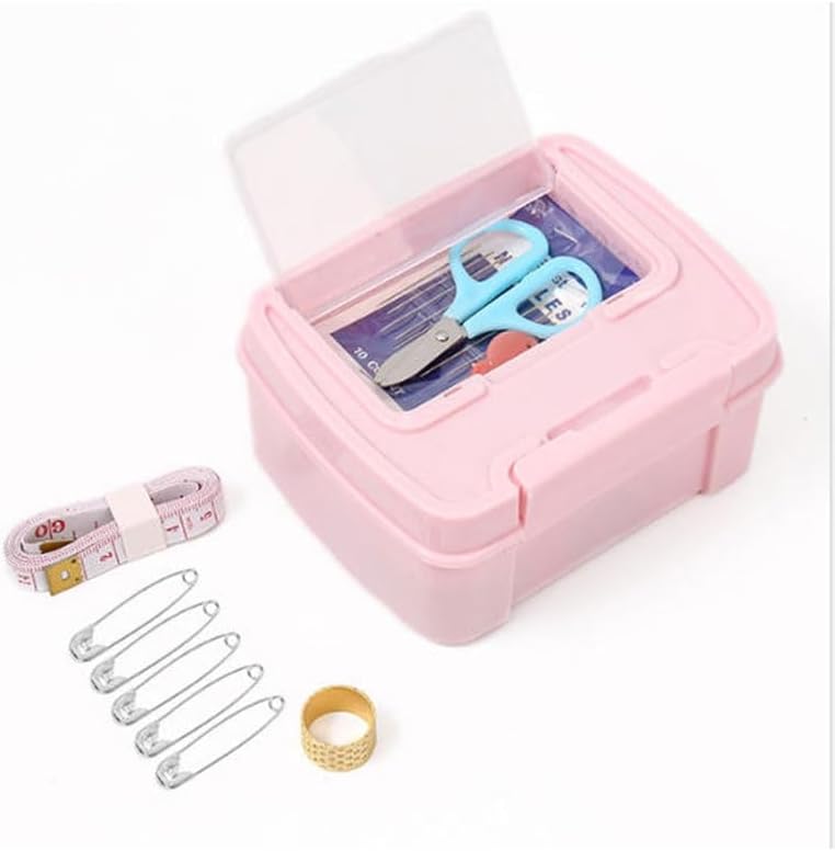 MVNOIRE Plastic Sewing Kit Portable Storage Box Handmade Tools Multi-Functional Bag