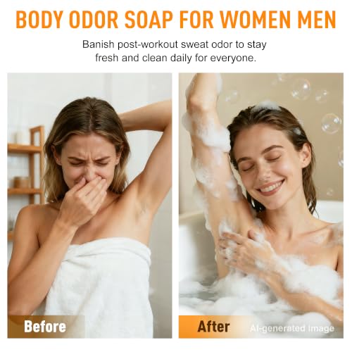 PALFICAB Round Persimmon Soap for Body Odor & Aging Odor, 2 Bars — view 5