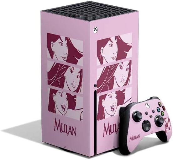 Skinit Decal Gaming Skin Compatible with Xbox Series X Bundle - Officially Licensed Disney Mulan with Umbrella Design