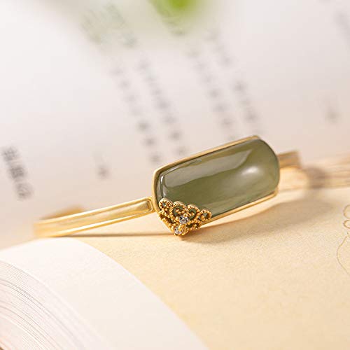 Pendentif saphir et jade de Hetian en argent 925 un bijou d'exception - 2