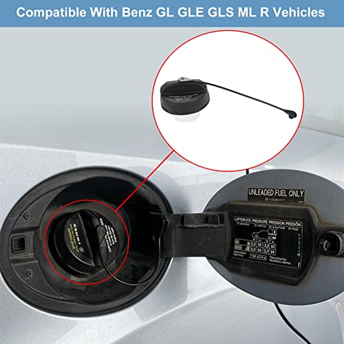Fuel Tank Filler Cap,Gas Cap Compatible With Mercedes Benz Gl Gle Gls Ml R - 2007-2016 Gl450, 2008-2016 Gl550, 2006-2015 Ml350, 2008-2014 Ml550 And More，Replace # 1644700030, 1664705800 #TOP1