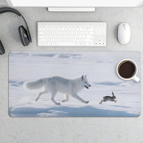 Desk Pad Protector Alfombrilla Mouse 24x12 Pulgadas Blanco