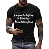 Mens Everyone is Fighting A Battle You Know Nothing About T Shirts, Motivational Slogan Graphic Tees, Casual Cotton Tops for Daily Wear (Black, 4XL) #3