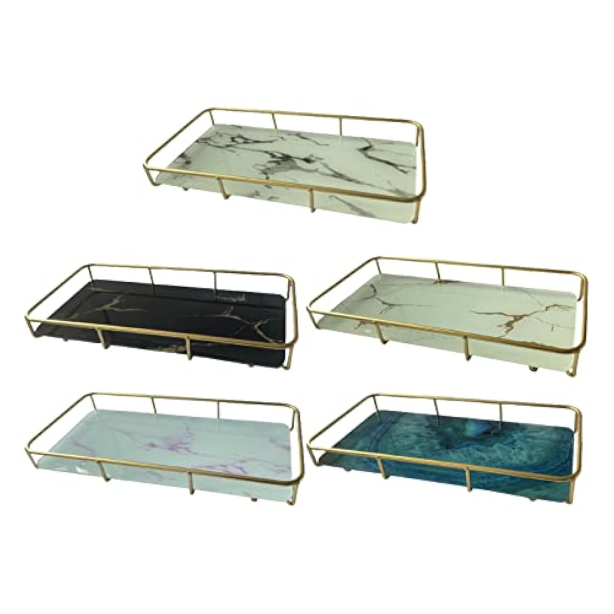 Countertop Jewelry Storage Tray with Black Stripes