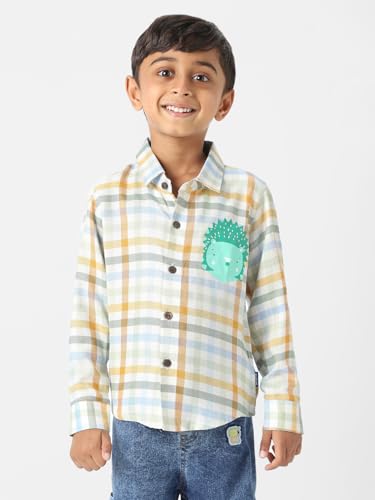 Image of Nautinati Boys Printed Full Sleeve Shirt with Regular Collar | Age 1-5 Years