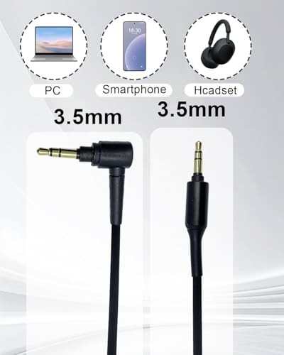 Cable de audio auxiliar Jack 3.5mm 1.5 m negro miniatura 3