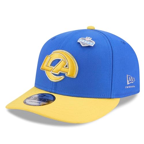 New Era Mens Royal/Gold Los Angeles Rams 2026 NFL Draft On-Stage 9FIFTY Snapback Hat