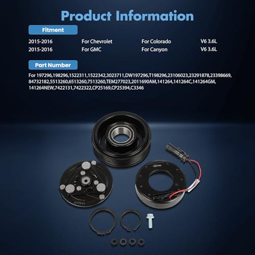 Image of ECCPP AC Clutch 2015-2016 for Chevrolet Colorado 3.6L