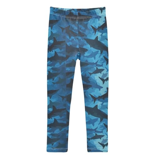 Swimming Sharks Girls Leggings Kids Yoga Pants Dance Active Tights 4T