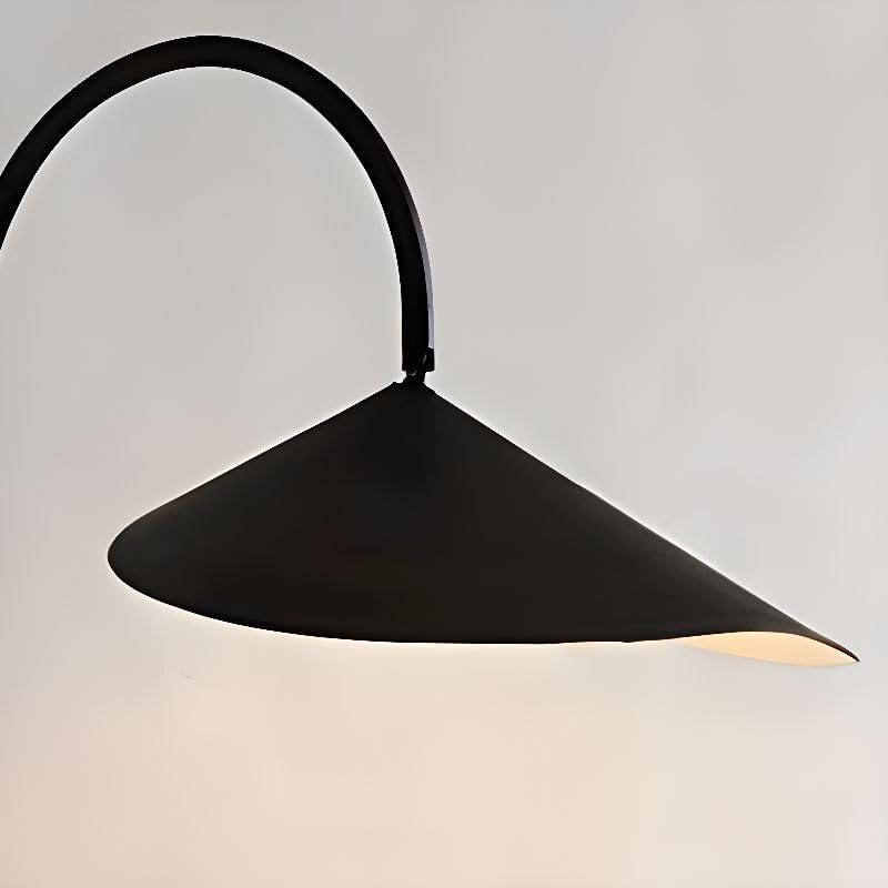 CraftThink LED Wall Sconce, Modern Style Metal Geometric Acrylic Wall Light Mounted Lamp with Down Irregular Shade for Bedroom Bedside lamp Living Room, Black, Hardwired, 50"