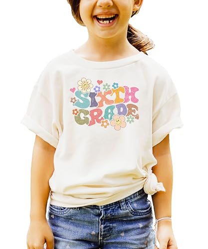 6th Grade Groovy Daisy First Day of School T-Shirt Back to School 1st Day of School Outfit