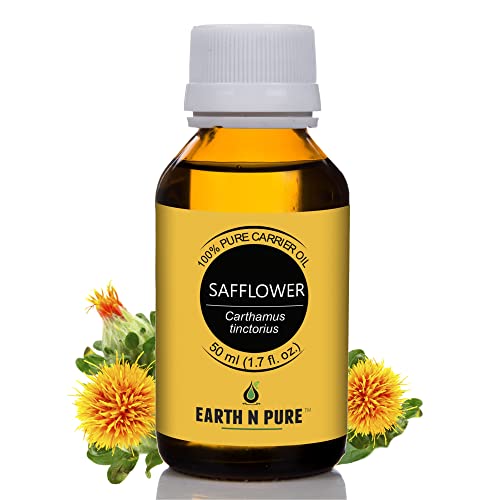 Image of Earth N Pure Safflower Oil for Body Massage, Skin Care, Nails and Hair Growth | 50 ML