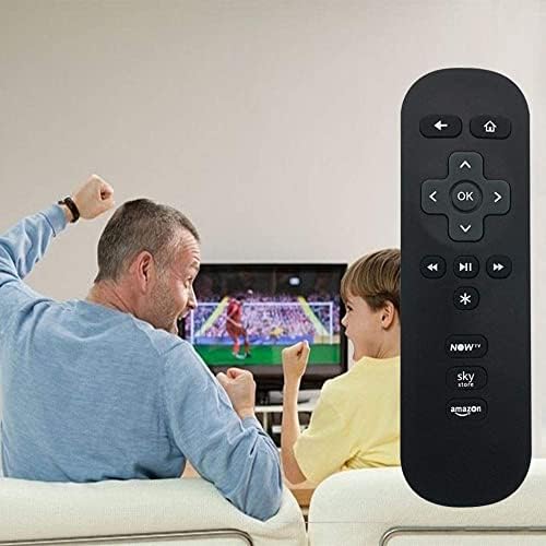FOXRMT Replacement NOW TV Remote for All NOW TV BOX 1/2/3/4(Hd, Lt, Xd, Xs) 3 Channel Shortcut Buttons (black)