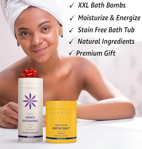 Organic 300mg Arnica Montana Oil Bath Bombs Gift Set Lavender Bergamot Essential Oils for Men & Women Anxiety Stress Relaxing Bath Bomb Set Bubble Bath Shower Fizzies Birthday Christmas Spa Gifts - Image 7