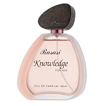 معرفة راساسي لعطرها Eau De Parfum 100ml3.4oz Spray | خشب الأرز، الباتشولي، الصندل، العنبر والمسكي | العطور العربية المميزة.