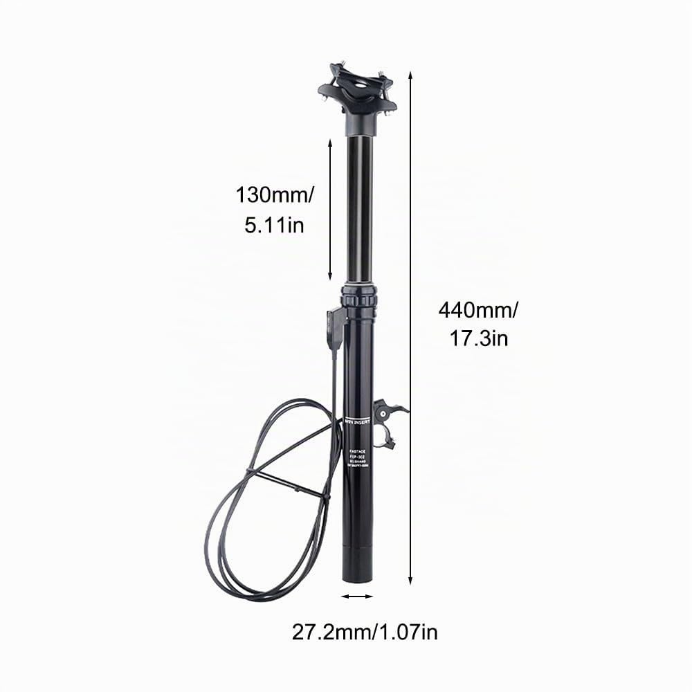 Reggisella Bicicletta,Tubo Sella Bici Regolabile Remoto Canotto Sella Telescopico per MTB FSP-301/302/303,AL7075