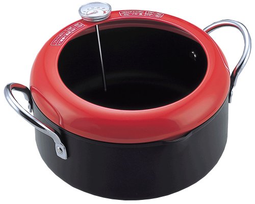 クッキングタイム両手天ぷら鍋20cm(温度計付) L-15