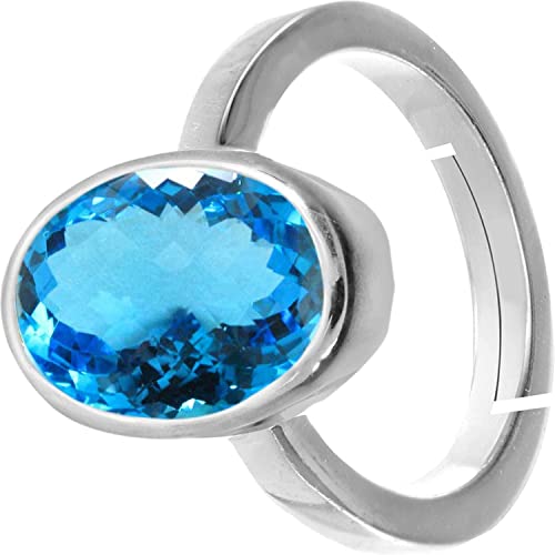 Bague en plaqué argent topaze bleue pour sublimer vos tenues au quotidien
