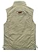 Vanchenl Herren Casual Utility Reisen Angeln Weste Outdoor Arbeit Leichtgewicht Safari Foto Multi Taschen Westen Khaki L